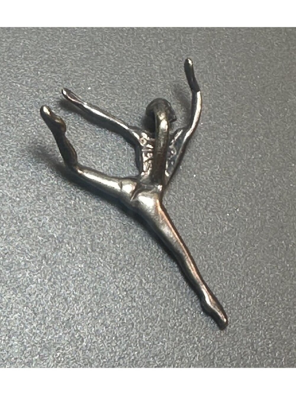 Vintage 925 Sterling Silver Ballerina Dancer Charm Pendant Ballet Split Leap - Picture 5 of 9
